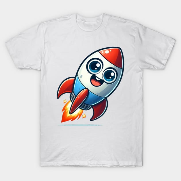 Cute Rocket T-Shirt by Dmytro